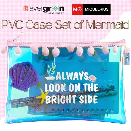 [SG] APLI MIQUELRIUS PVC Case Set of Mermaid [Evergreen Stationery]