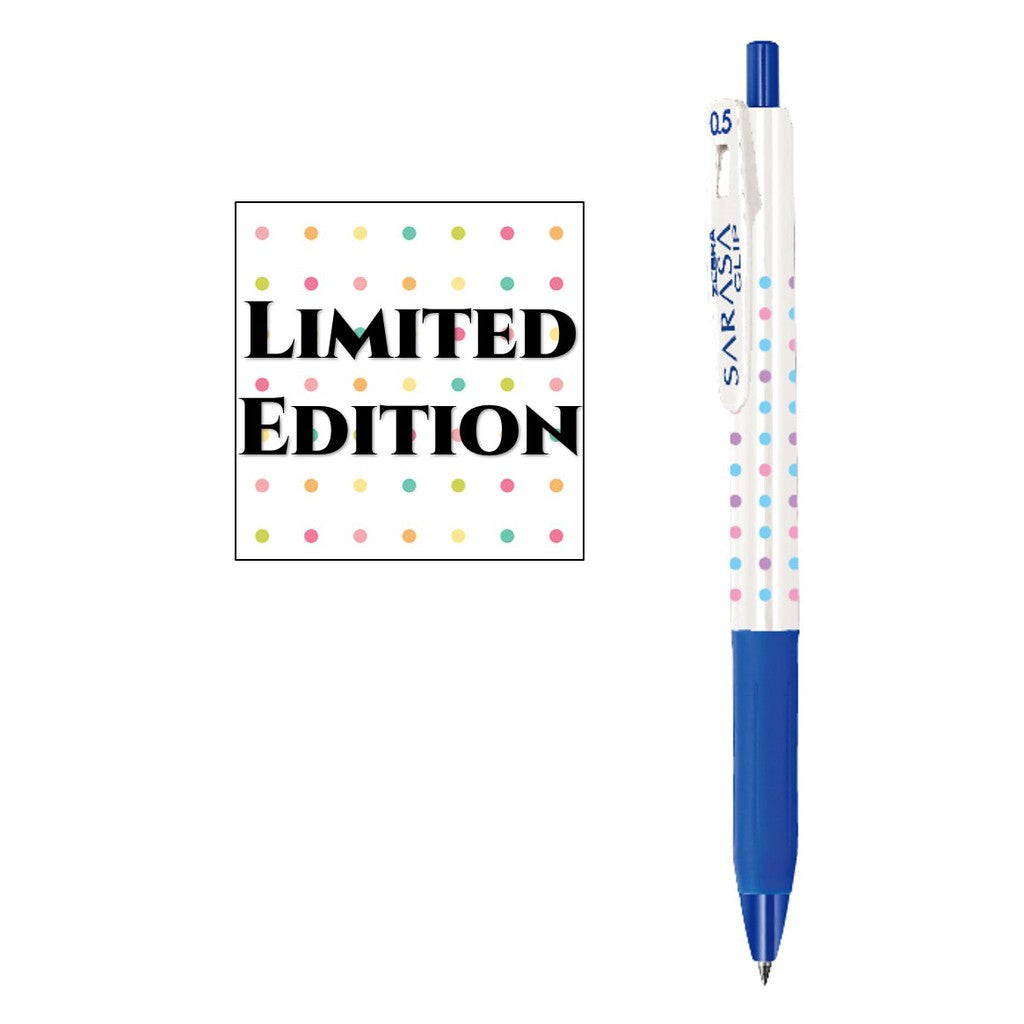 [SG] [Limited Edition] | Zebra Sarasa Clip Colourful Dots Gel Pen [Evergreen Stationery]