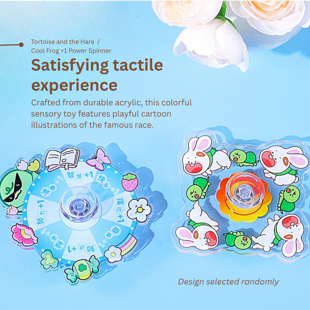 Cartoon Fidget Spinner | Tortoise and Hare | Frog | Cat and Mouse | Capybara| Made from acrylic/ plexiglass | Relieve stress | Improve focus | Quiet spin |