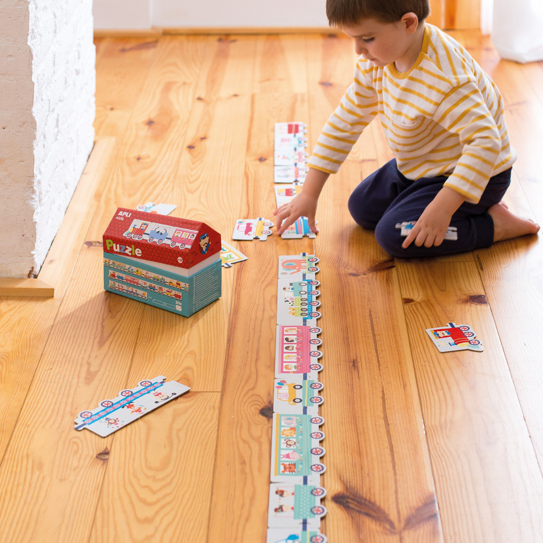 [SG] APLI Little House Train Puzzle (20 Pieces) [Evergreen Stationery]