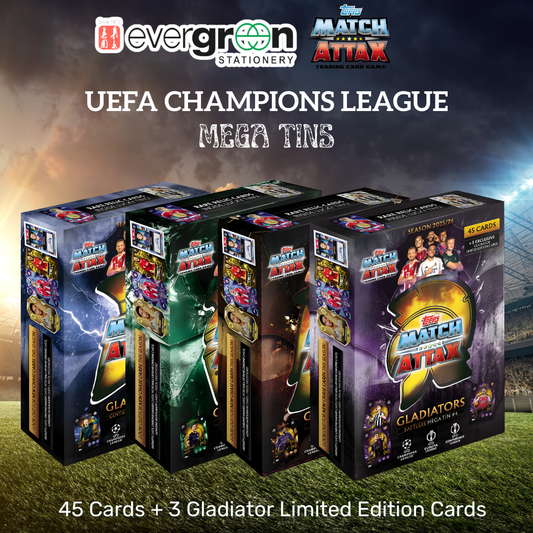 [SG] Topps Match Attax UEFA Champions League Mega Tins | 48 Cards [Evergreen Stationery]
