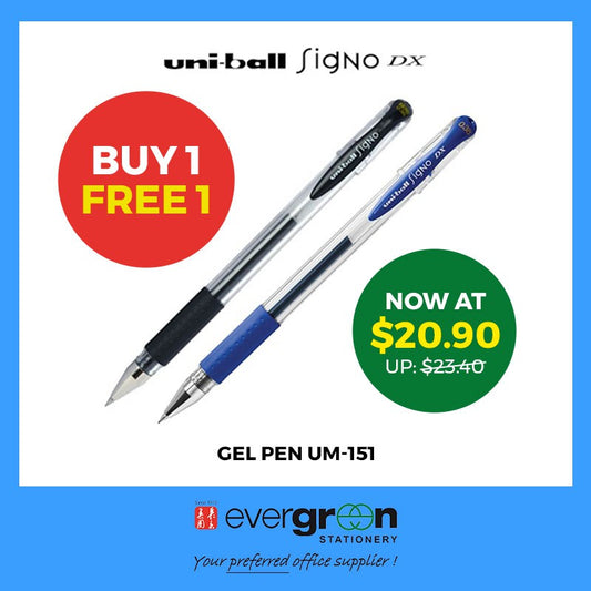 [LIMITED TIME ONLY] Uni-ball Gel Pen UM-151 (Box of 12 pieces) Buy 1 Free 1 = Total 24 pieces