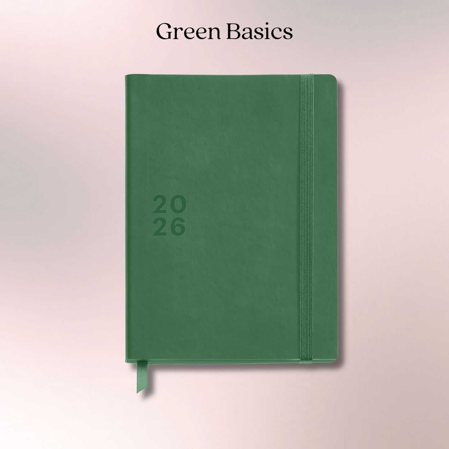 [SG] APLI MIQELRIUS 2026 140x 190mm Stitched Faux Leather Cover Week to View Calendar [Evergreen Stationery]