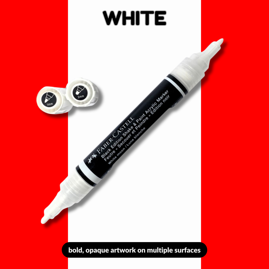 [SG] Faber Castell Black Edition Shake and Paint Twin Acrylic Marker [Evergreen Stationery]