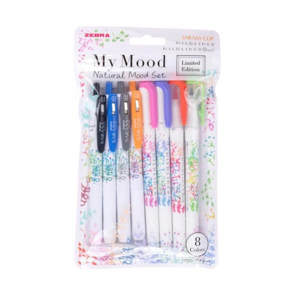[SG] [LIMITED EDITION] ZEBRA My Mood Bright Mood / Natural Mood / Retro Mood 8C Set [Evergreen Stationery]