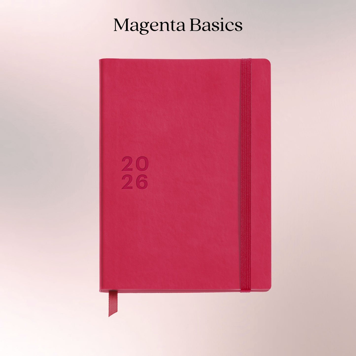 [SG] APLI MIQELRIUS 2026 140x 190mm Stitched Faux Leather Cover Week to View Calendar [Evergreen Stationery]