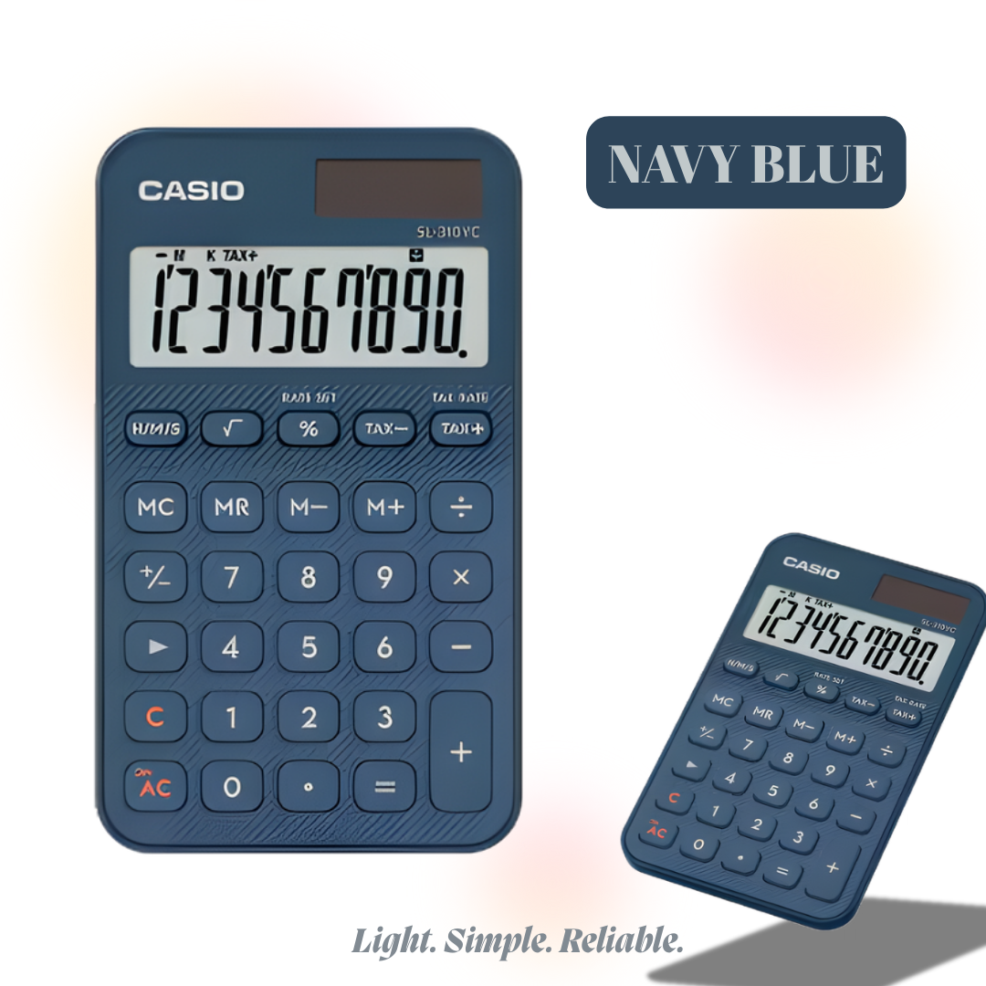 [SG] Casio SL-310YC 10-Digit Pocket Calculator | Portable & Colorful [Evergreen Stationery]