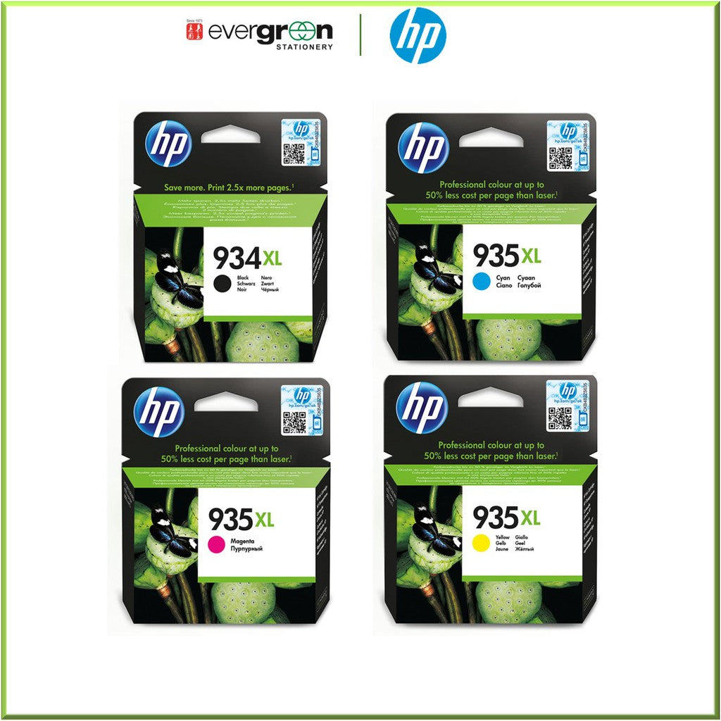 HP 934XL Black and HP 935XL C/M/Y Ink Cartridges