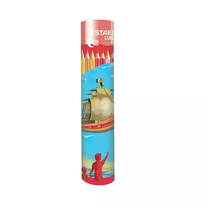 136 TH Coloured Pencil Luna round metal tin