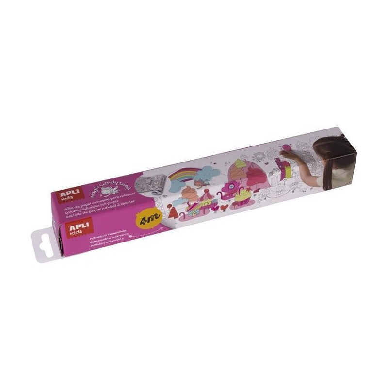 [SG] APLI Adhesive Coloring Rolls | (4m x 0.3m) [Evergreen Stationery]