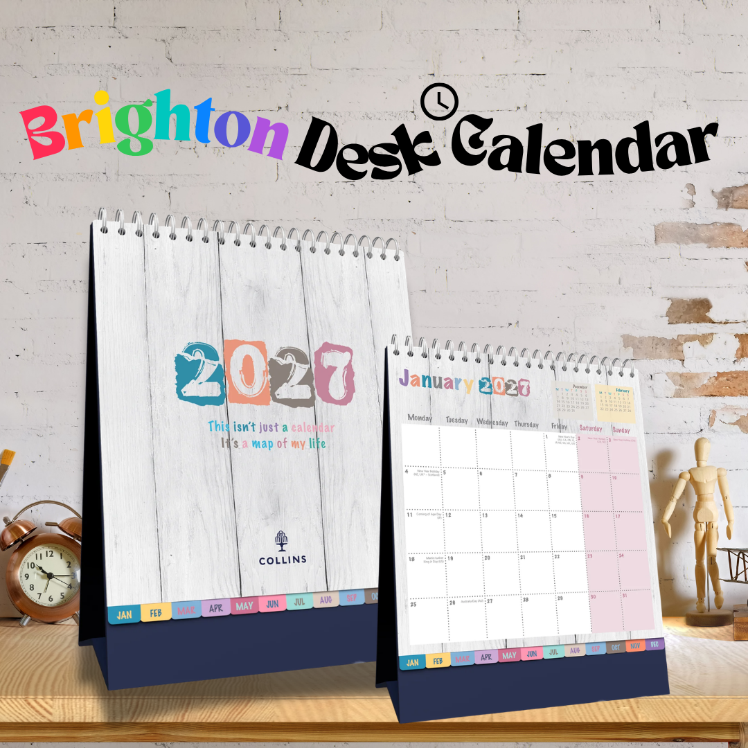 2027 Collins Desktop/A3 Family Wall Calendar | 12-Month Planner & International Holidays