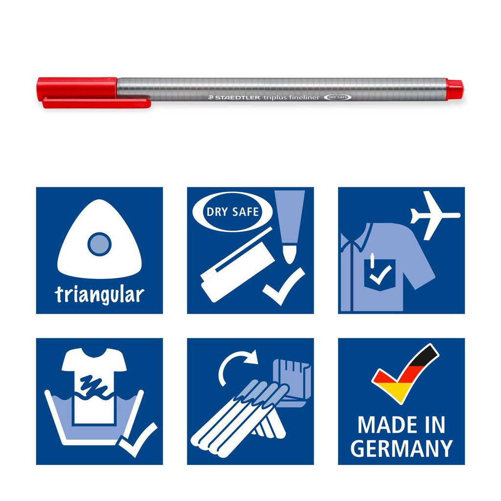 [SG] Staedtler  Fineliner triplus 12pcs tub [Evergreen Stationery]