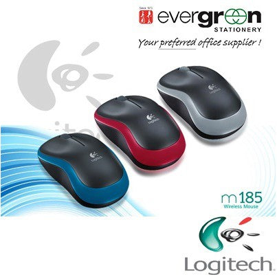 [SG] Logitech M185 Plug-and-Play Wireless Mouse [Evergreen Stationery]