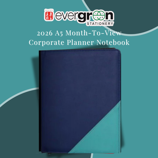 [SG] 2026 A5 Month-To-View | Turqoise-Blue Corporate Planner [Evergreen Stationery]