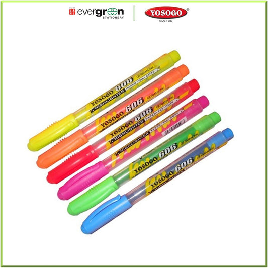 Yosogo 606 Highlighter Yellow/Green/Blue/Orange/Pink/Red