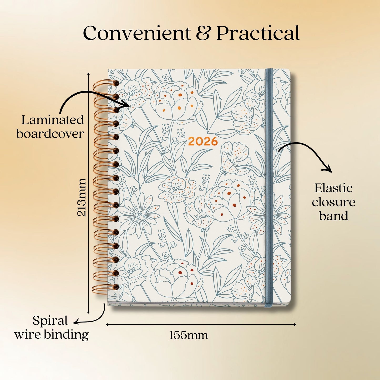 [SG] APLI MIQUELRIUS 2026 155 x 213mm Weekly Double Spiral Planner [Evergreen Stationery]
