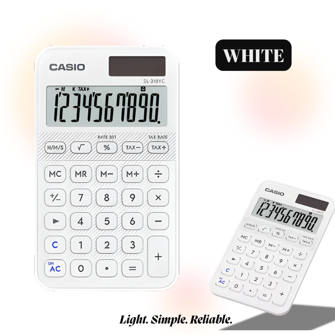 [SG] Casio SL-310YC 10-Digit Pocket Calculator | Portable & Colorful [Evergreen Stationery]