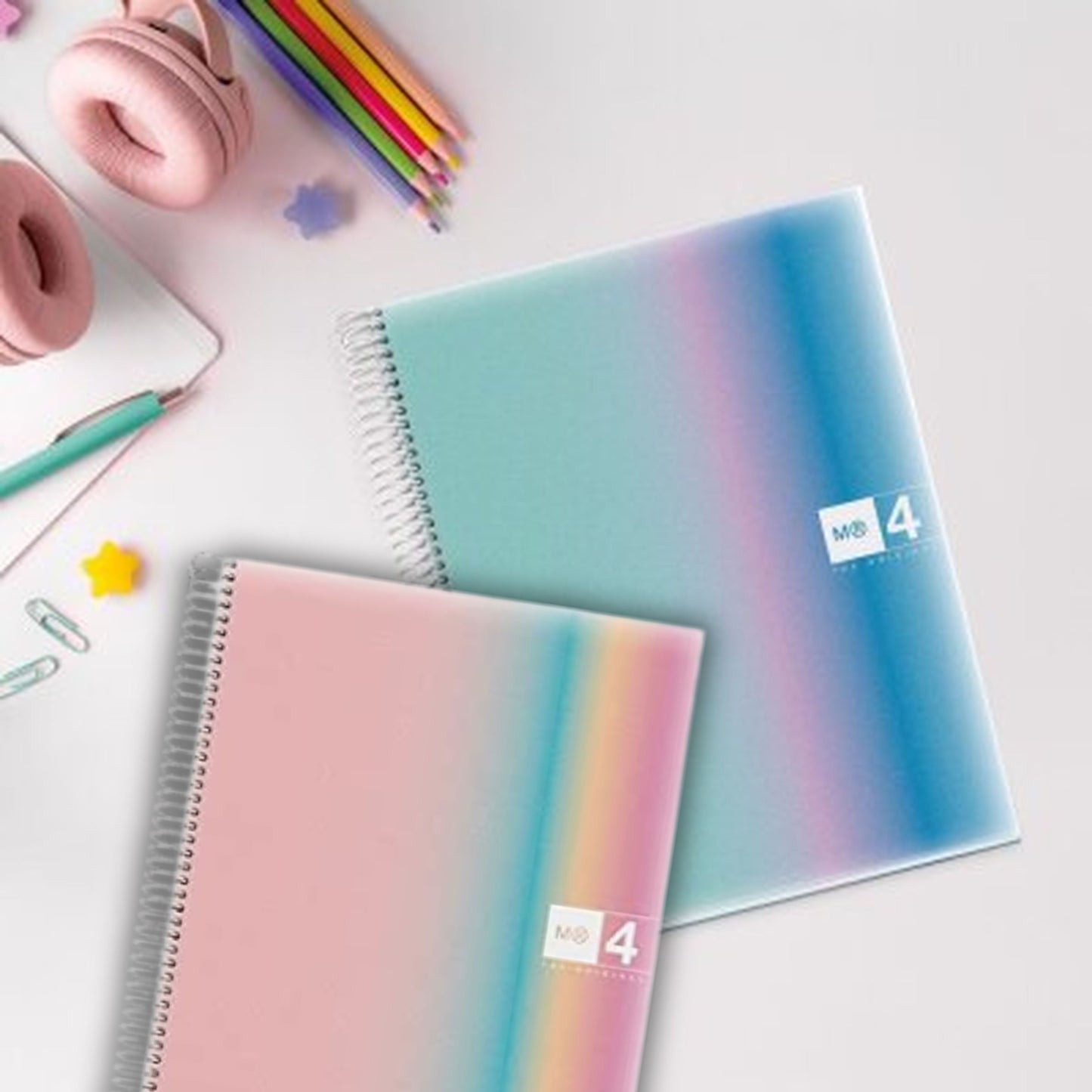 [SG] APLI MIQUELRIUS A4 Spiral Bound Notebook | Aurora Series [Evergreen Stationery]