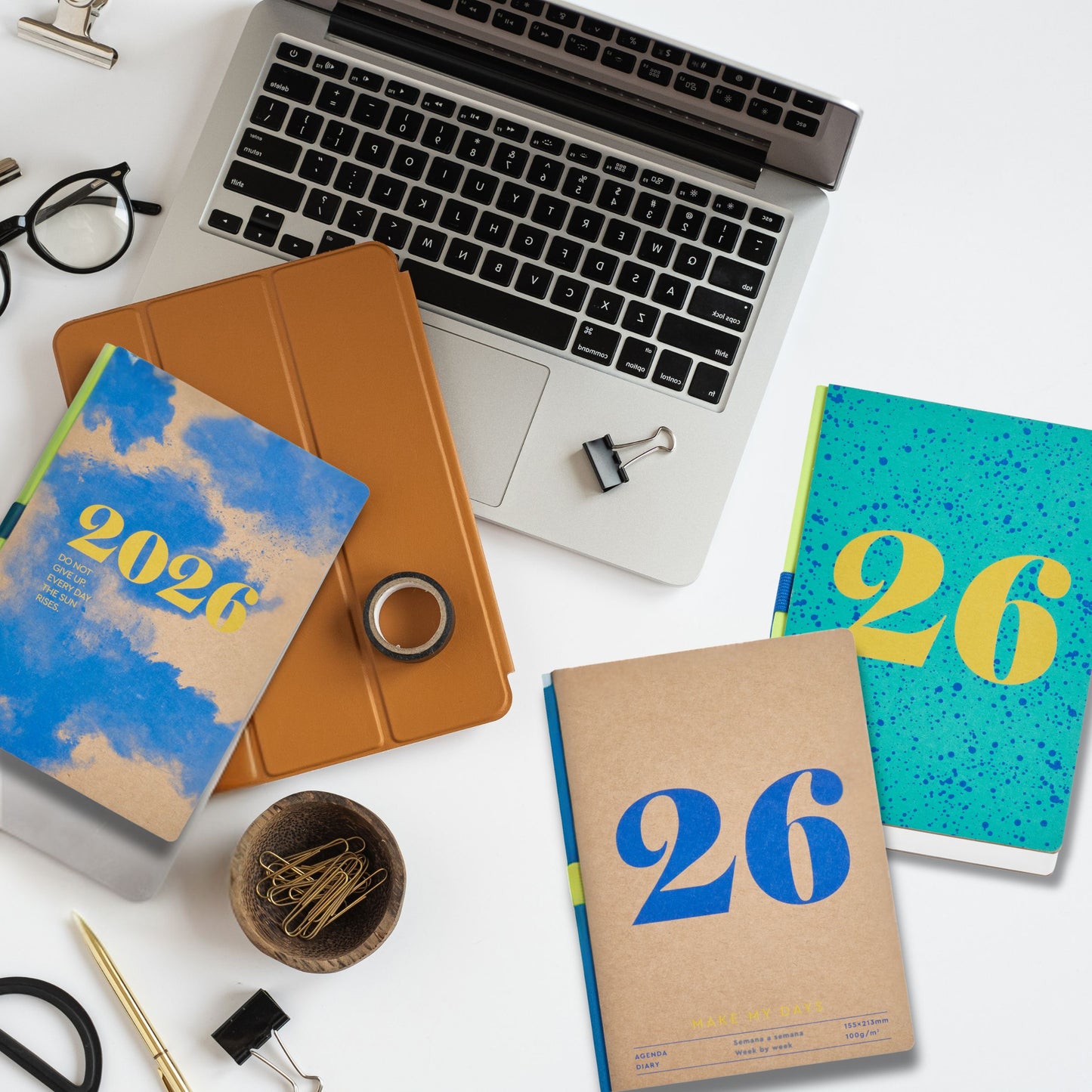 [SG]APLI 2026 A5 Week to View Natural Kraft Silk Screen Printed Cover Diary | Kraft Series [Evergreen Stationery]