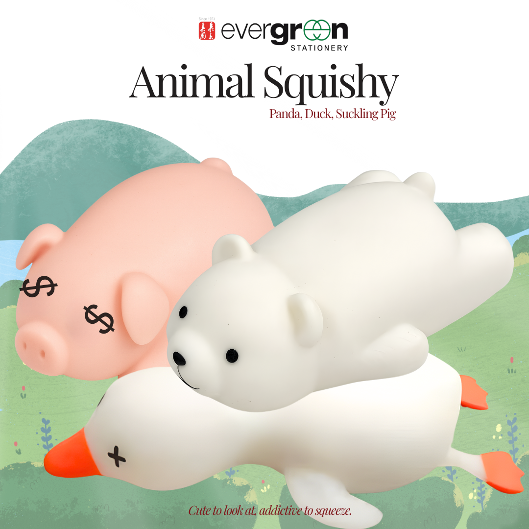 [SG] Animal Squishy Collection – Colour Changing Duck, Pig & Panda Slow-Rise Stress Relief Toys [Evergreen Stationery]