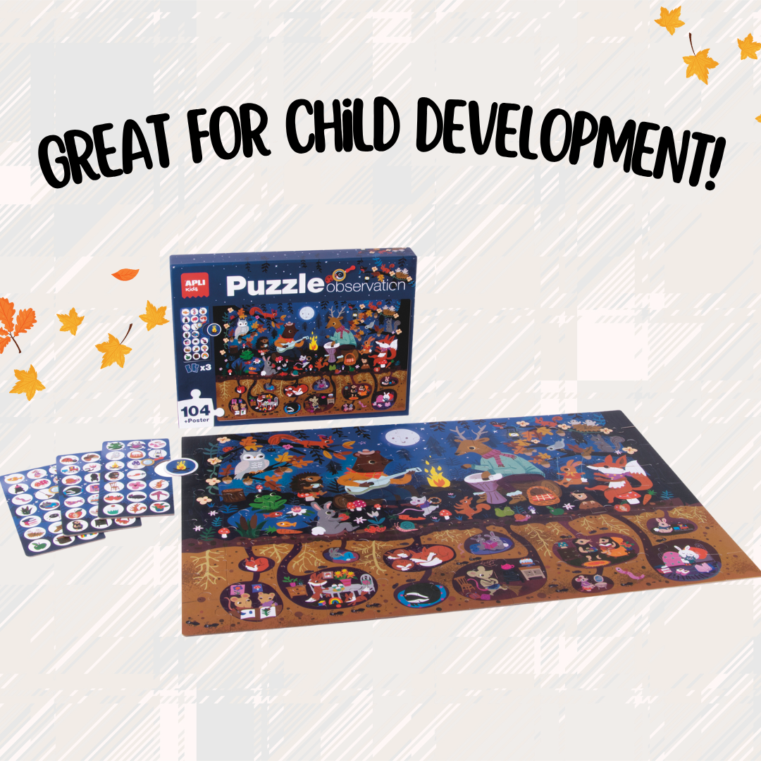 [SG] APLI Observation Puzzle – Forest Theme (104 Pieces) [Evergreen Stationery]