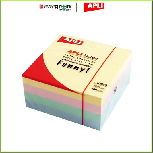 [SG] Apli Cube Notepad Sticky Notes 75 x 75mm 400 Sheets #10972 [Evergreen Stationery]