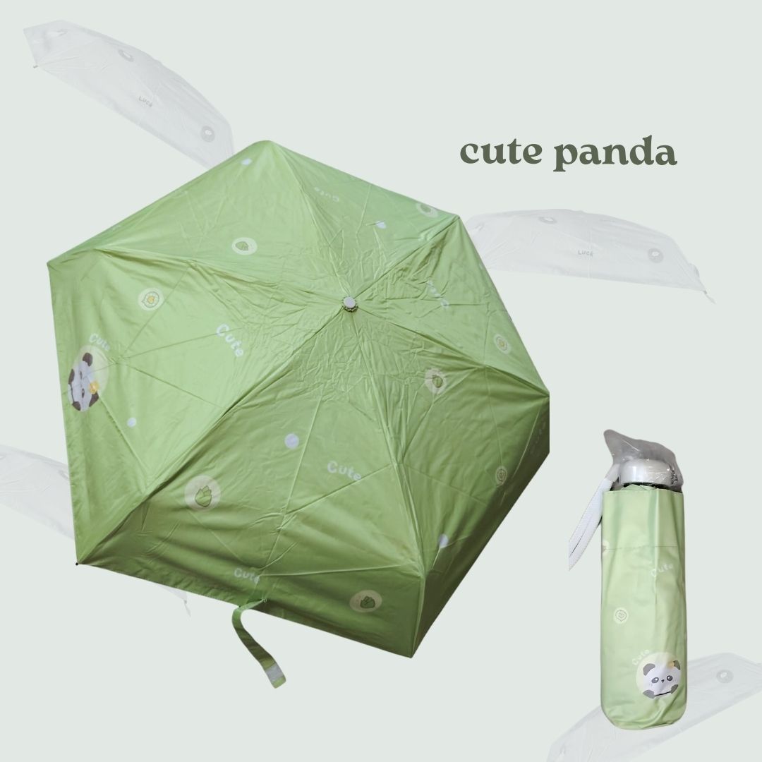 [SG] Cute Animal Designs Vinyl UV-Blocking Lightweight Pocket Umbrella [Evergreen Stationery]