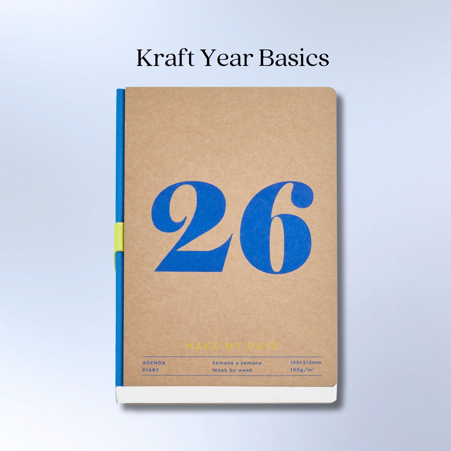 [SG]APLI 2026 A5 Week to View Natural Kraft Silk Screen Printed Cover Diary | Kraft Series [Evergreen Stationery]