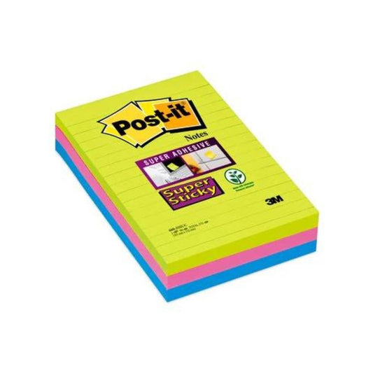 [SG] 3M Post-it Super Adhensive Super Sticky Notes Lined 660-3ssuc [Evergreen Stationery]