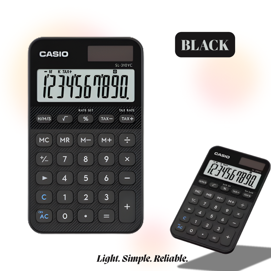 [SG] Casio SL-310YC 10-Digit Pocket Calculator | Portable & Colorful [Evergreen Stationery]