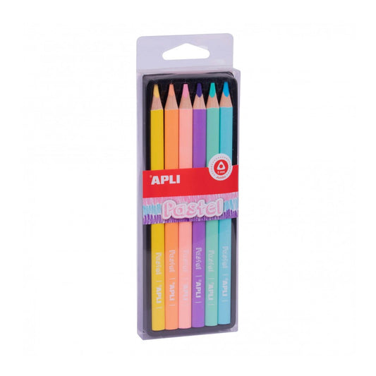 Apli #18059 Jumbo Tri Pastel Pencil Asst 6s