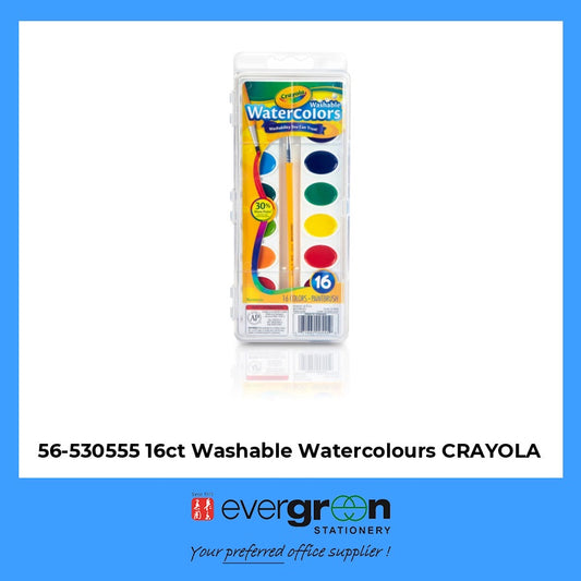 56-530555 16ct Washable Watercolours CRAYOLA