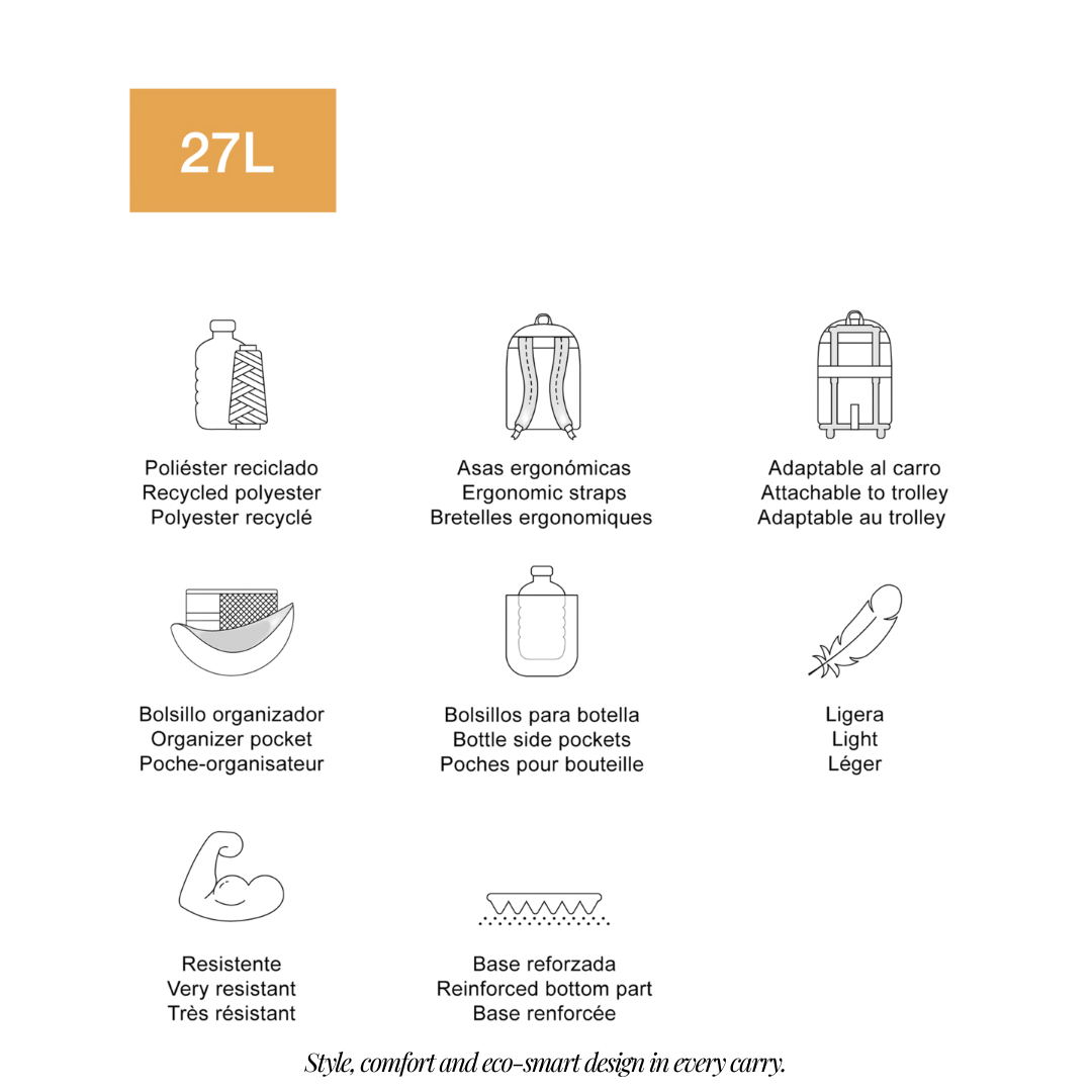 [SG] APLI Recycled Oslo Backpack | Lightweight, Durable & Spacious [Evergreen Stationery]