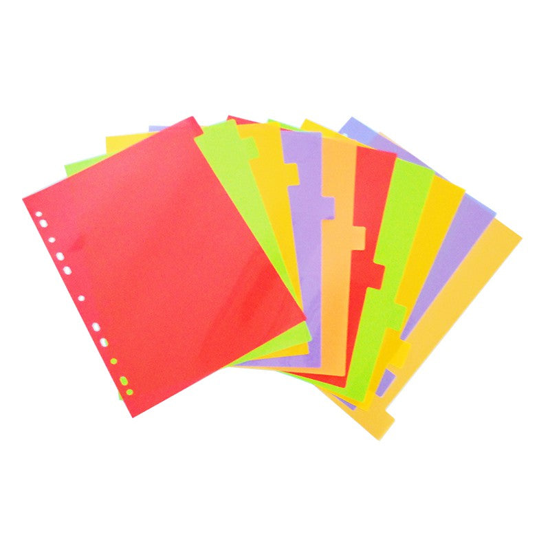 [SG] A4 plastic Divider 5/6/10/12 colours [Evergreen Stationery]