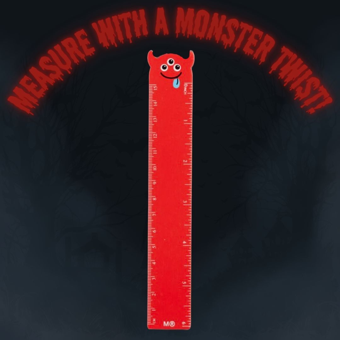 [SG] Apli Wooden Ruler Monster [Evergreen Stationery]