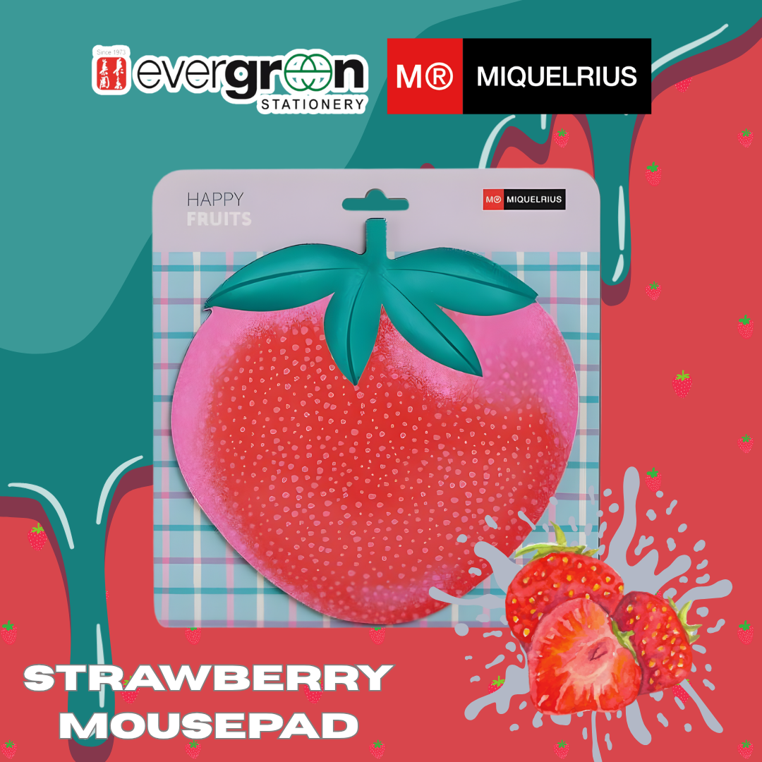 [SG] APLI Miquelrius Strawberry-Shaped Mousepad [Evergreen Stationery]