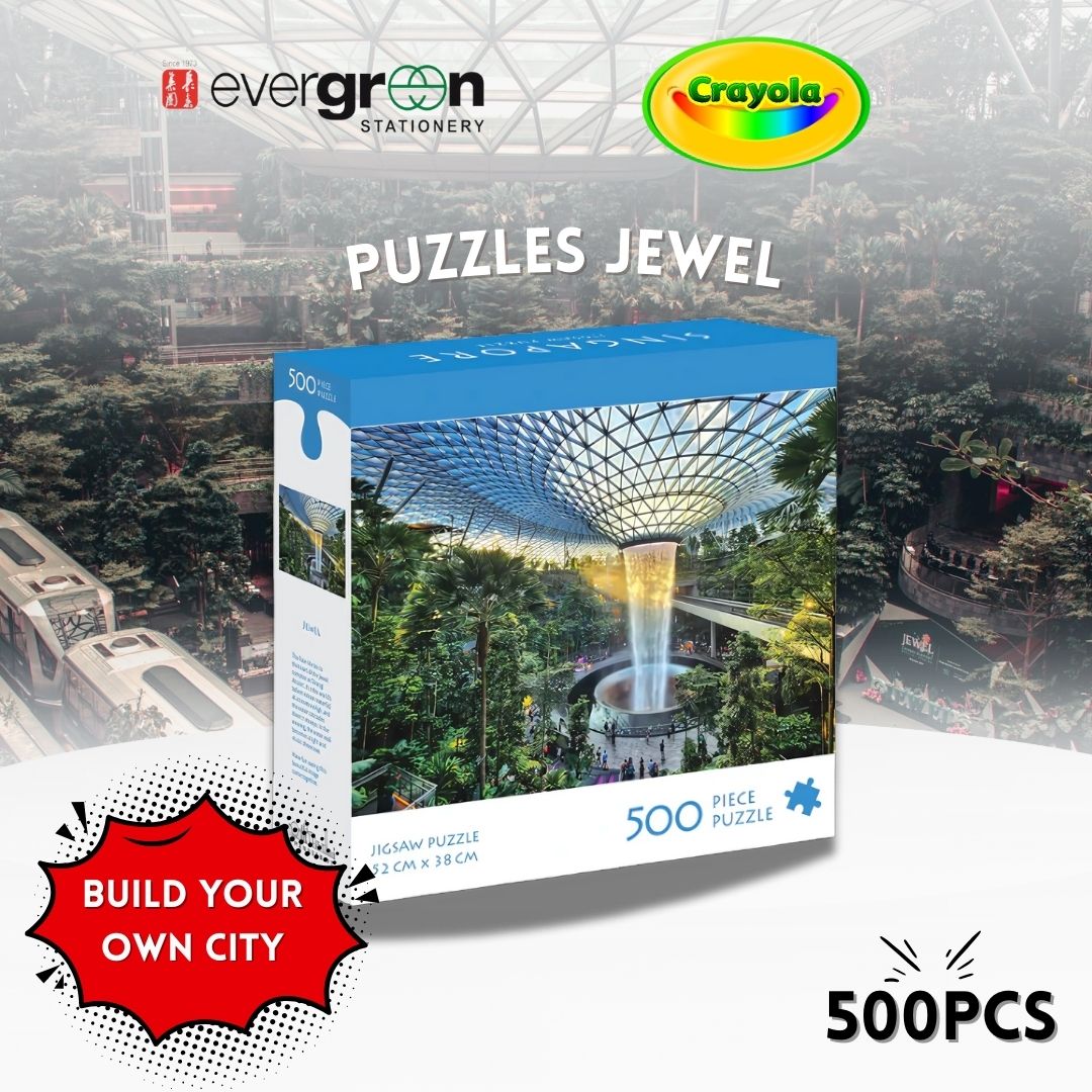 [SG] Crayola Singapore Photo Jigsaw Puzzle 500 Pieces 52cm X 38cm [Evergreen Stationary]