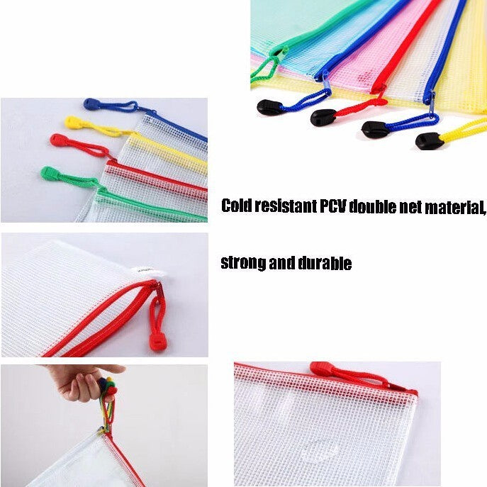 [SG] Clear Zipped Mesh Bag in A3/A4/A5/B4/B5 [Evergreen Stationery]