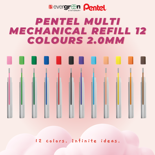 [SG] Pentel Multi8 M Pencil Set Lead Refill [Evergreen Stationery]