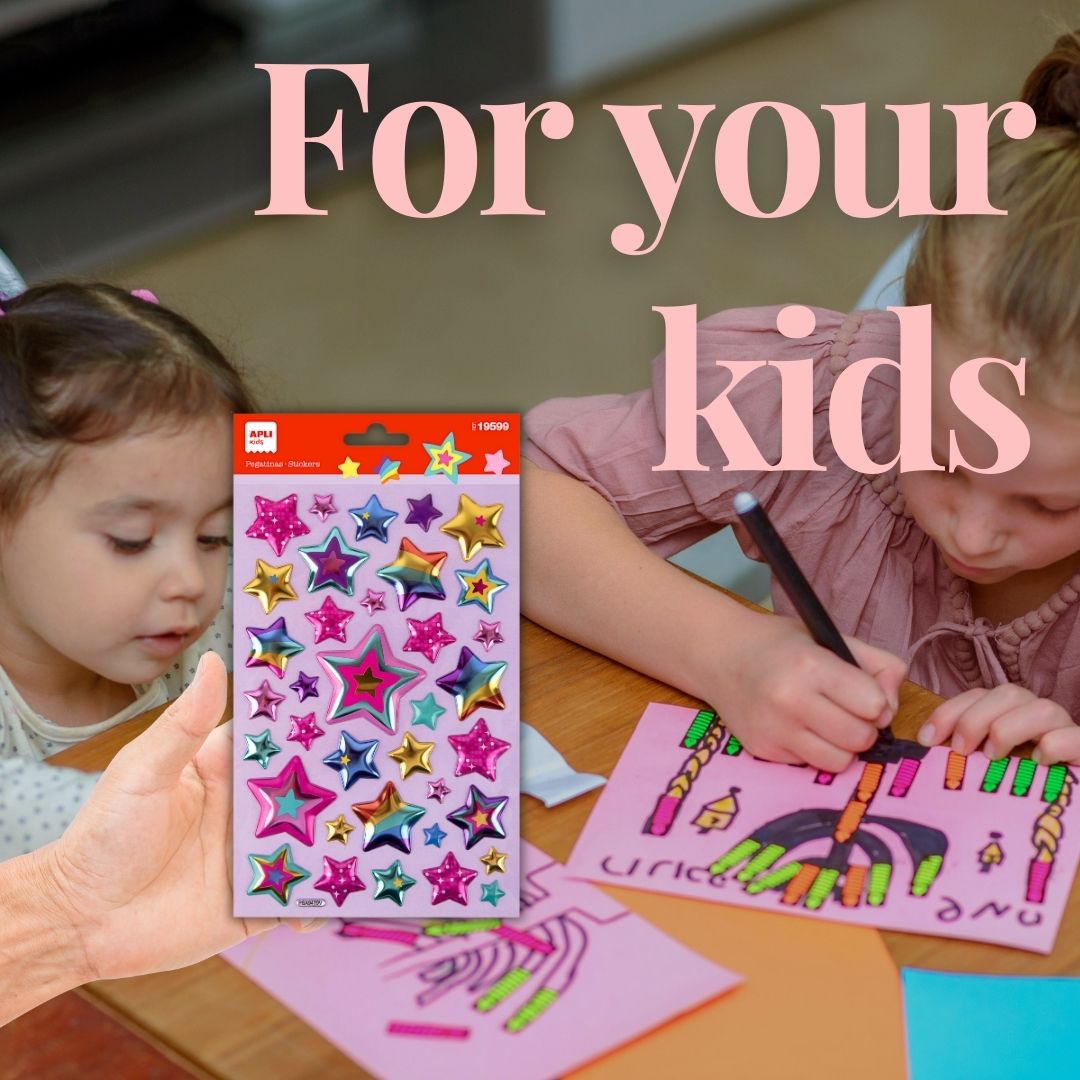 [SG] APLI Colorful Space Animals/Star Design Stickers [Evergreen Stationary]