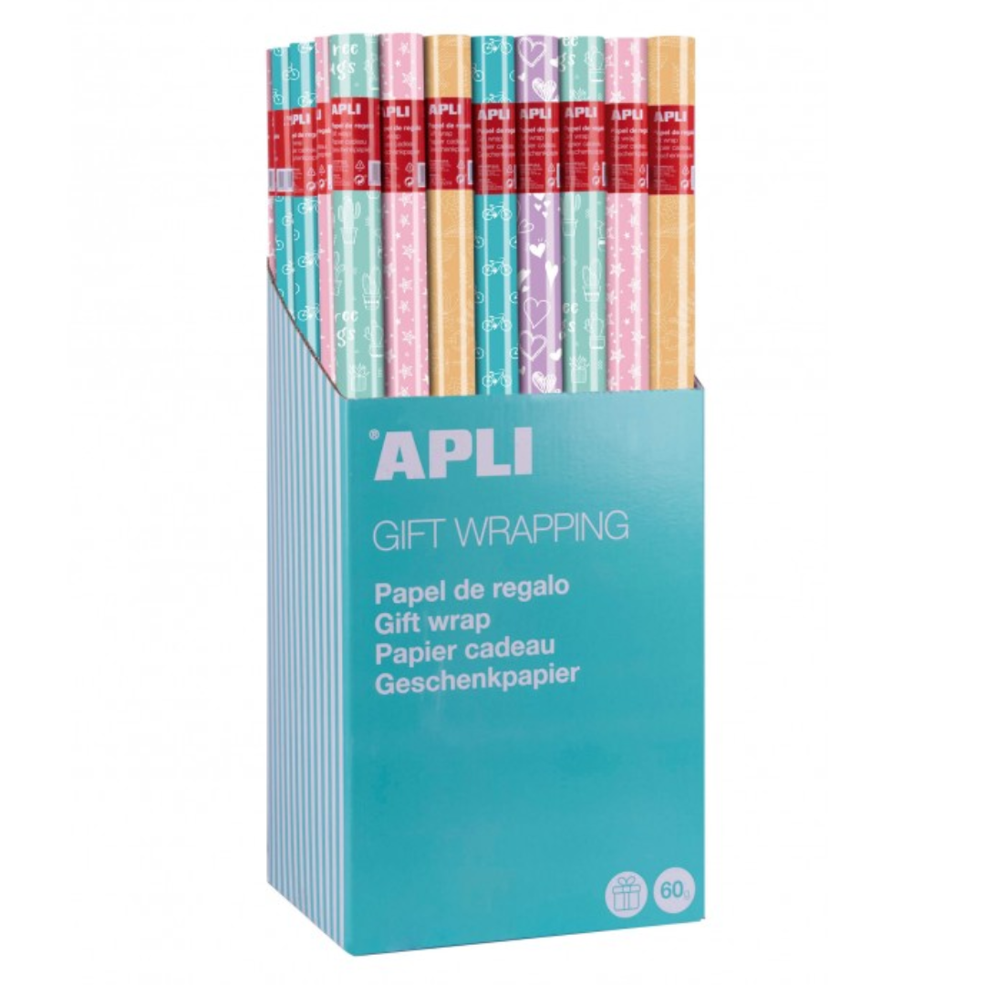 [SG] Apli Gift Wrapping Paper Nordik Fun 0.7x2m [Evergreen Stationery]