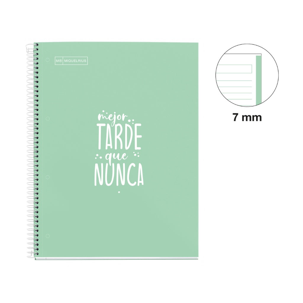 [SG] Apli Miquelrius Colour Messages Notebook A4 Lined [Evergreen Stationery]