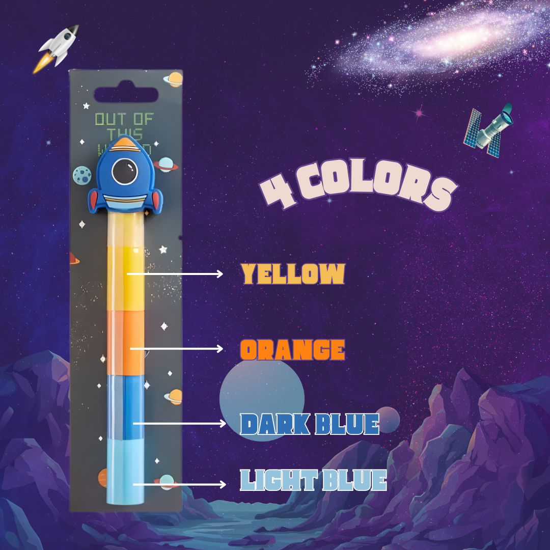 [SG] Apli Miquelrius Space Rocket 4-in-1 Highlighter [Evergreen Stationery]