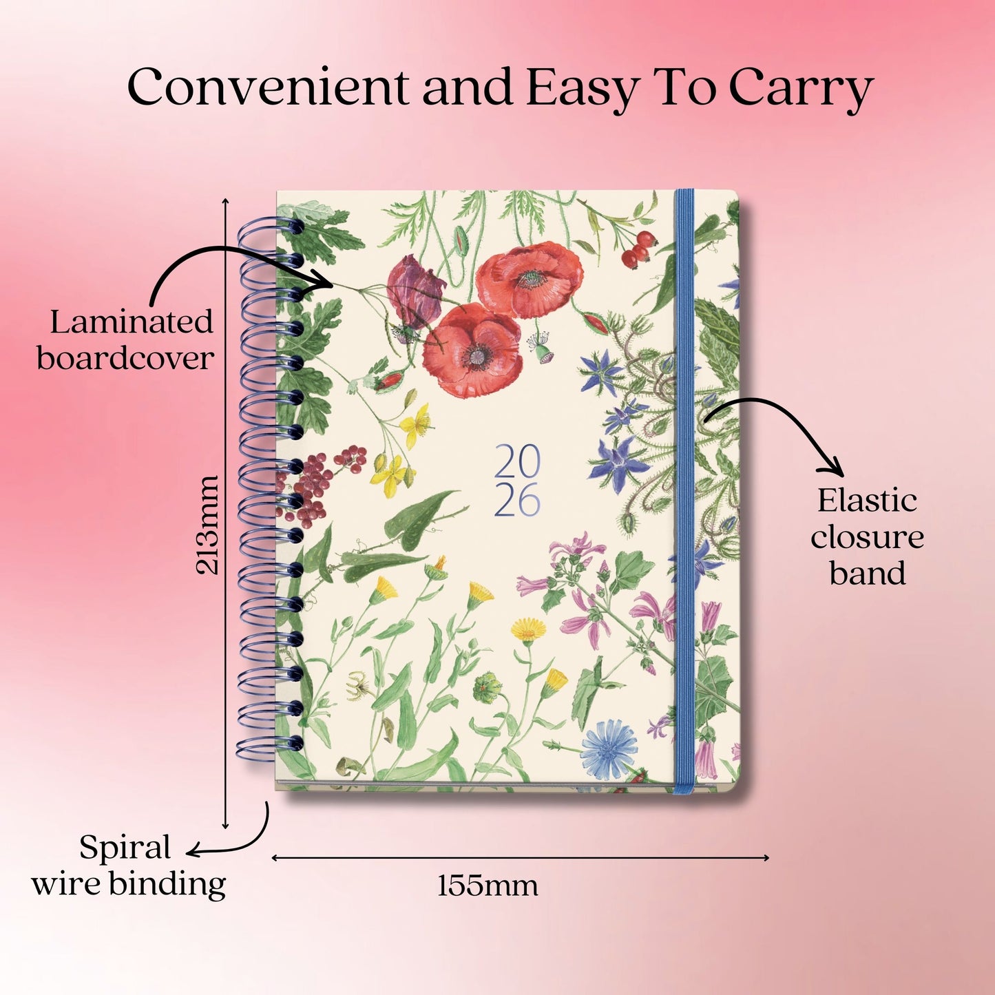 [SG] APLI MIQUELRIUS 2026 155 x 213mm Daily Double Spiral Planner [Evergreen Stationery]