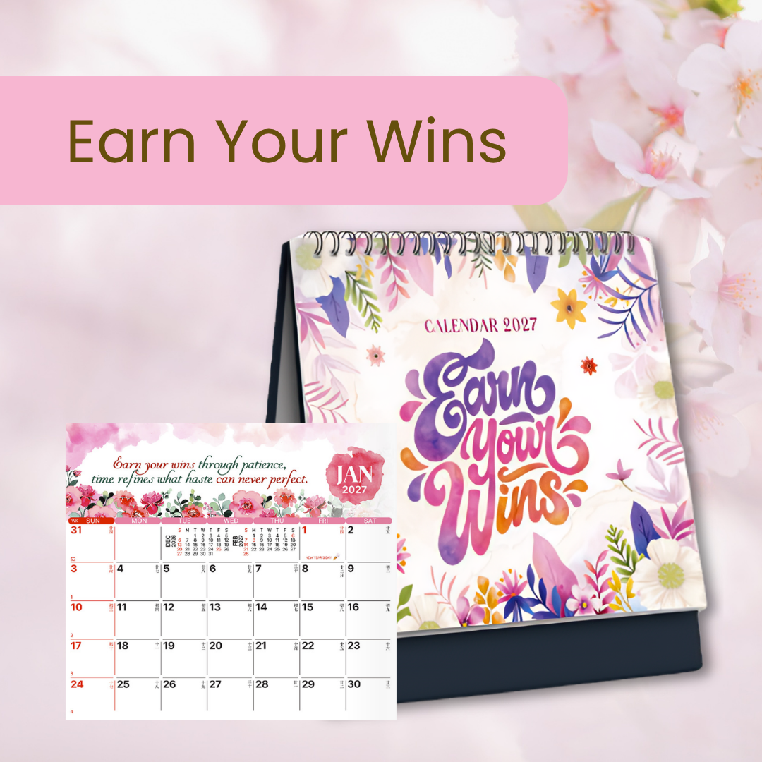 2027 Desktop Calendar Design | 14 designs | 19 x 21.8cm |  20.3 x 21.8cm | Inspirational Quotes | Landscape image | Horoscope | Chinese Zodiac | Bible Verses