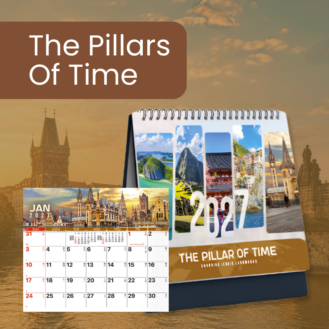 2027 Desktop Calendar Design | 14 designs | 19 x 21.8cm |  20.3 x 21.8cm | Inspirational Quotes | Landscape image | Horoscope | Chinese Zodiac | Bible Verses