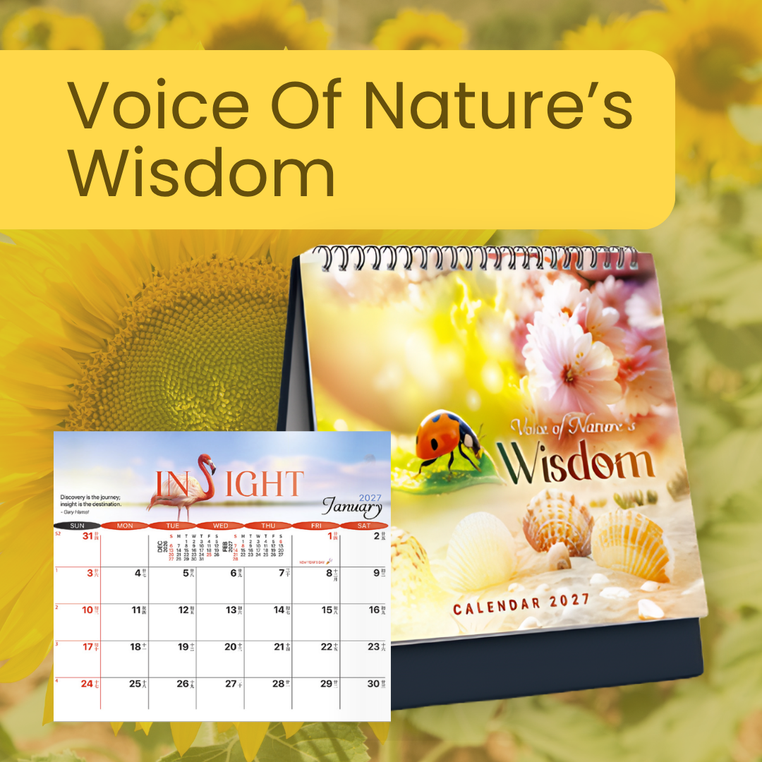 2027 Desktop Calendar Design | 14 designs | 19 x 21.8cm |  20.3 x 21.8cm | Inspirational Quotes | Landscape image | Horoscope | Chinese Zodiac | Bible Verses