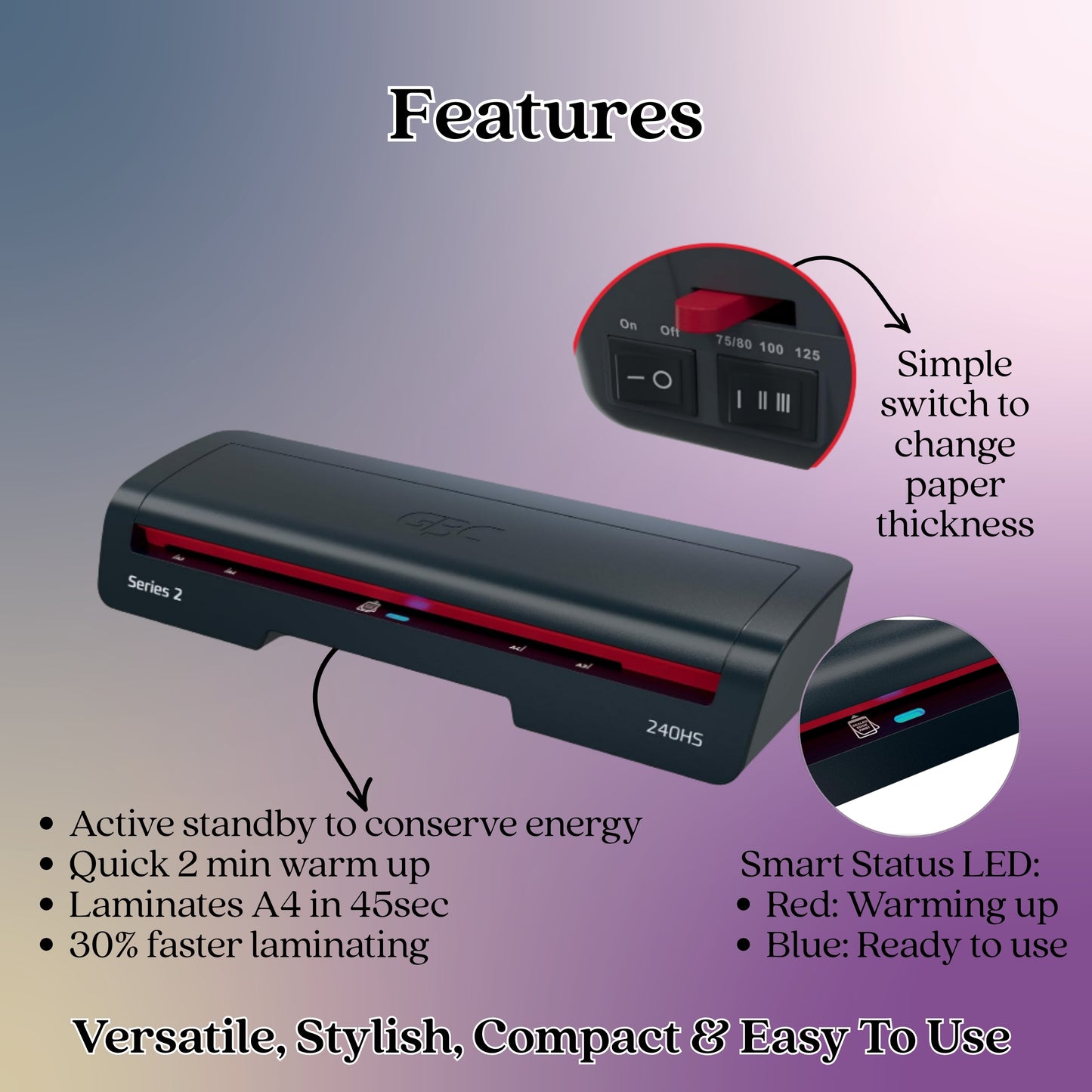 [SG] GBC 240HS Home Office A3 Laminator | Fast Warm-Up, Jam-Free Technology [Evergreen Stationery]