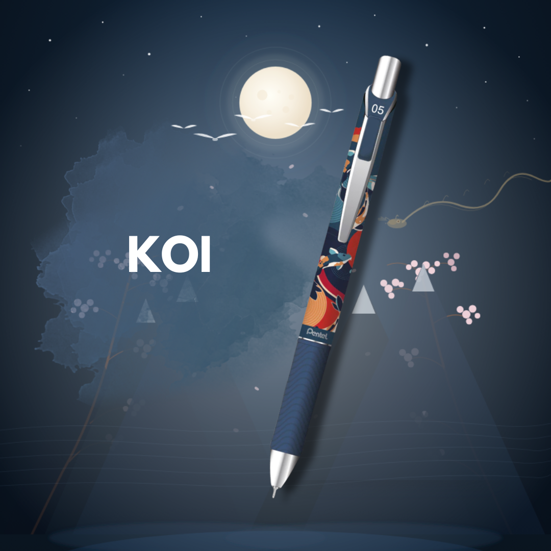 NATURE ENERGEL PEN 0.5MM BLUE INK