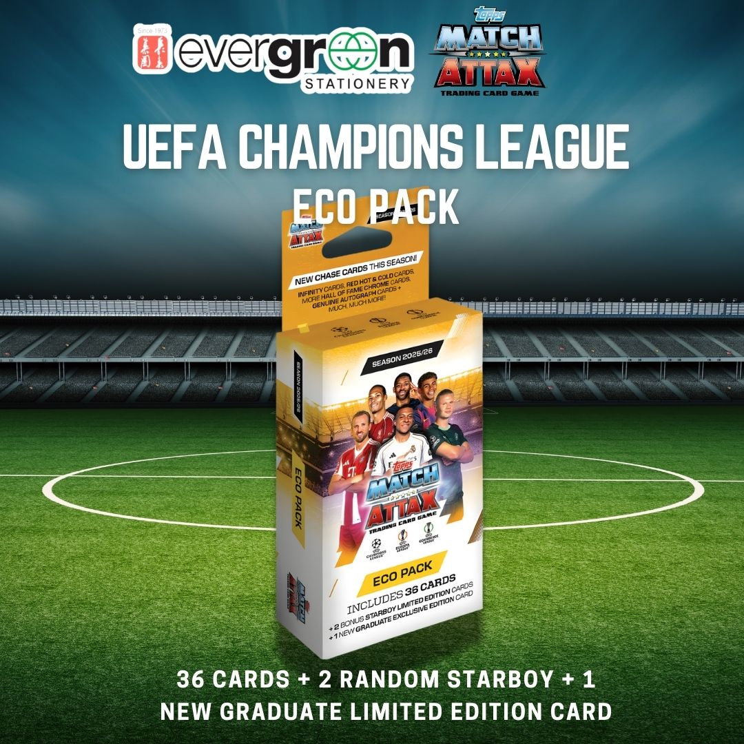[SG] Topps Match Attax UEFA Champions League Eco Pack | 38 Cards [Evergreen Stationery]